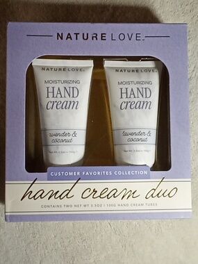NATURE LOVE MEW IN BOX!Lavender & Coconut Moisturizing Hand Cream Duo - (2-Pack)